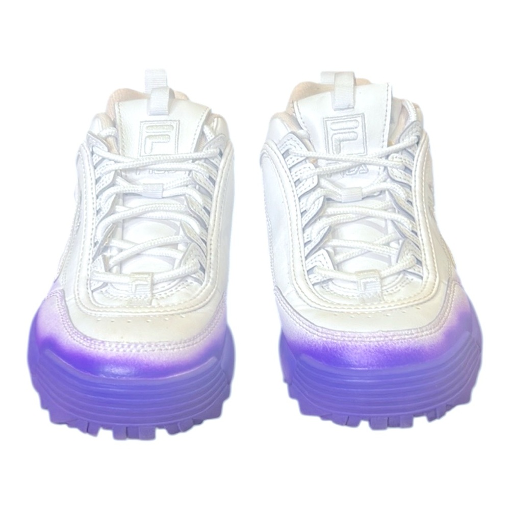 Fila Disruptor 2 Bright Fade Platform Sneaker Purple White Size 7.5 - Picture 3 of 11